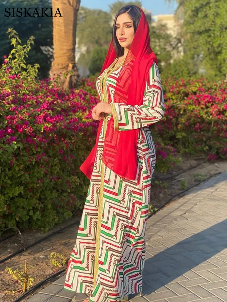 Siskakia Indie Folk Maxi Dress for Women Fashion Muslim Duabi Eid Mubarak Kaftan Abaya Dresses Moroccan Turkish Islamic Clothing
Siskakia Indie Folk Maxi Dress for Women Fashion Muslim Duabi Eid Mubarak Kaftan Abaya Dresses Moroccan Turkish Islamic Clothing