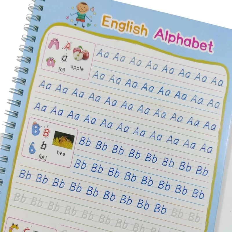 Reusable Writing Copybook Calligraphy Learn Alphabet For Kids Word Children's Book English Calligraphy Letter Practice Books Toy
Reusable Writing Copybook Calligraphy Learn Alphabet For Kids Word Children's Book English Calligraphy Letter Practice Books Toy