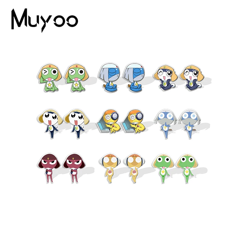 2021 Модные Акриловые серьги Bandai Keroro, милые ювелирные изделия из эпоксидной смолы, подарки поклонникам
2021 Модные Акриловые серьги Bandai Keroro, милые ювелирные изделия из эпоксидной смолы, подарки поклонникам