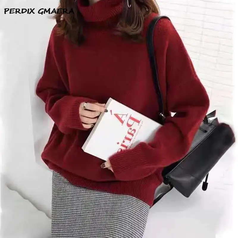 Women Fashion Elegant Solid Turtle Neck Sweater 2021 Autumn Winter Ladies Casual Loose Warm Knitted Pullover Lazy Jumpers Female
Women Fashion Elegant Solid Turtle Neck Sweater 2021 Autumn Winter Ladies Casual Loose Warm Knitted Pullover Lazy Jumpers Female