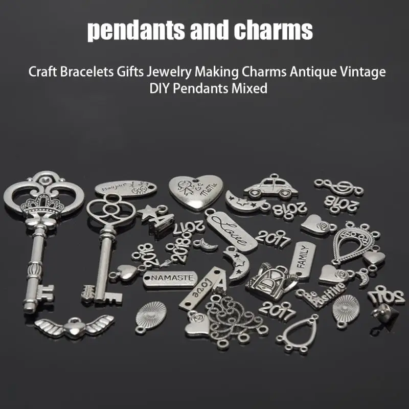 50g Silver/Bronze Steampunk DIY Antique Jewelry Making Pendants Mixed Craft Charms Bracelets Vintage Mix Accessories Findings
50g Silver/Bronze Steampunk DIY Antique Jewelry Making Pendants Mixed Craft Charms Bracelets Vintage Mix Accessories Findings