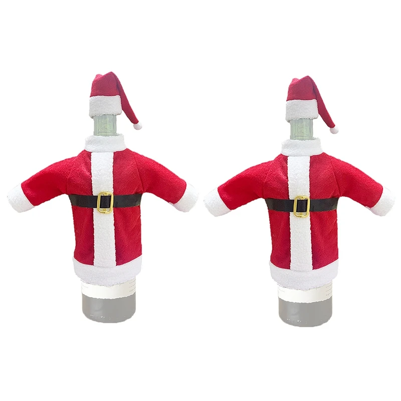 2 Pcs Santa Coat and Hat Wine Bottle Cover Red & White Christmas Themed Santa Suit and Hat Holiday Decor Theme
2 Pcs Santa Coat and Hat Wine Bottle Cover Red & White Christmas Themed Santa Suit and Hat Holiday Decor Theme