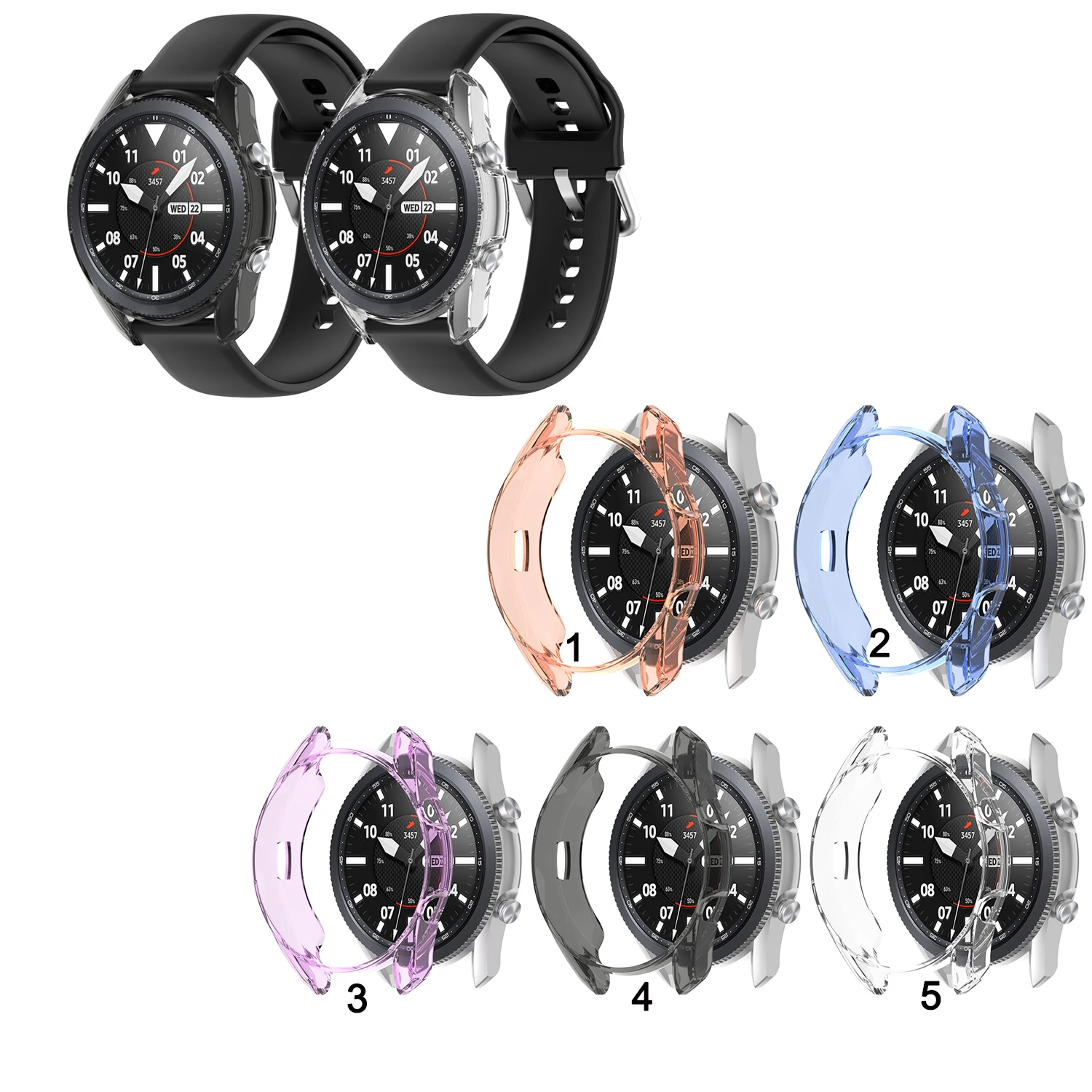 TPU Transparent Protector Case Cover for Samsung Galaxy Watch 3 41mm 45mm Smart Watch Protective Shell Frame
TPU Transparent Protector Case Cover for Samsung Galaxy Watch 3 41mm 45mm Smart Watch Protective Shell Frame