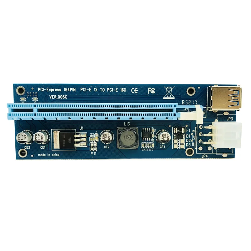 10pcs VER006C Molex 6Pin PCIE PCI-E PCI Express Riser Card 1X to 16X Extender Adapter USB 3.0 Cable For BTC Mining Bitcoin Miner
10pcs VER006C Molex 6Pin PCIE PCI-E PCI Express Riser Card 1X to 16X Extender Adapter USB 3.0 Cable For BTC Mining Bitcoin Miner