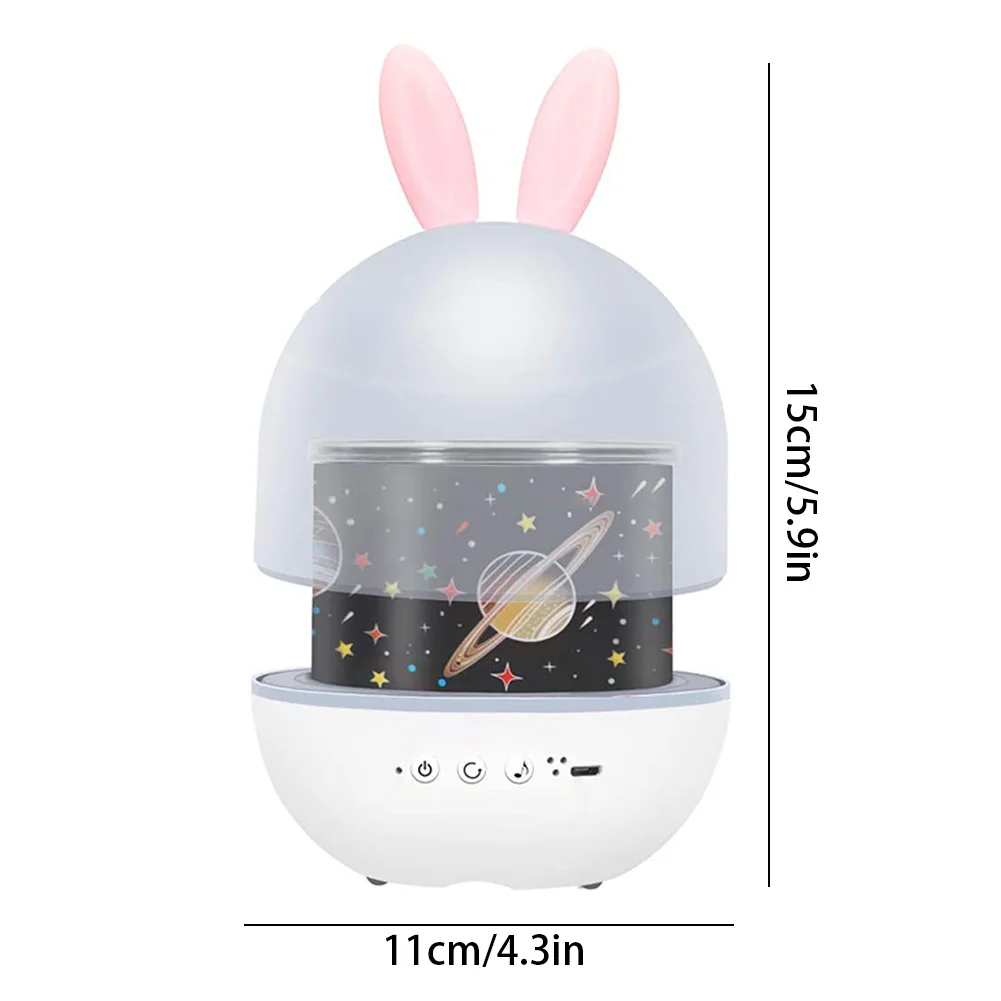 Music Projector Night Light With Bluetooth Speaker Chargeable Rabbit Ear Rotate LED Lamp Colorful Flashing Star Kids Baby Gift
Music Projector Night Light With Bluetooth Speaker Chargeable Rabbit Ear Rotate LED Lamp Colorful Flashing Star Kids Baby Gift