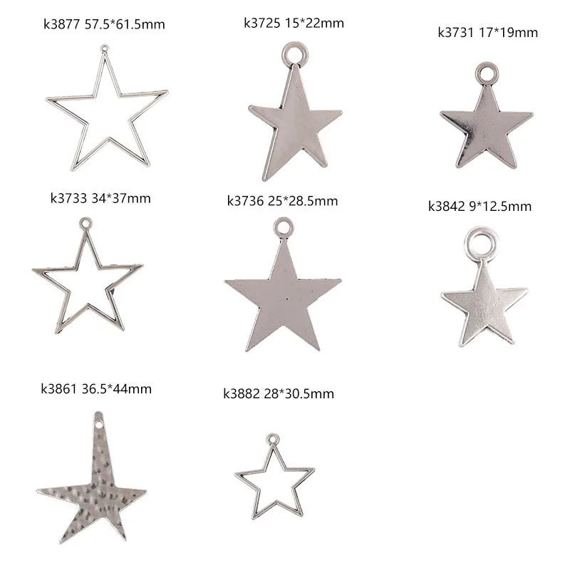 50pcs ancient silver color-preserving star series pendant star floating pendant suitable for DIY pendant necklace jewelry making
50pcs ancient silver color-preserving star series pendant star floating pendant suitable for DIY pendant necklace jewelry making