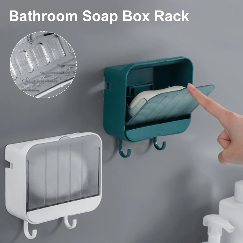 Wall Mounted Bar Soap Holder Shower Storage Holder Rack Organizer with Drain 2 Hooks Water Tray Waterproof Soap Holder
Wall Mounted Bar Soap Holder Shower Storage Holder Rack Organizer with Drain 2 Hooks Water Tray Waterproof Soap Holder
