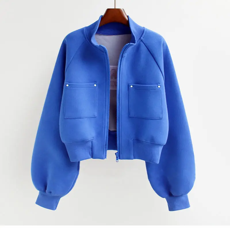 Autumn New Baseball Suit Women Short Coat Korean Loose Solid Color Jacket Letter Stand Collar Cardigan Feminine Jacket 2021
Autumn New Baseball Suit Women Short Coat Korean Loose Solid Color Jacket Letter Stand Collar Cardigan Feminine Jacket 2021