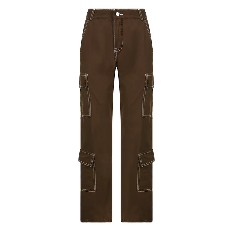 2022 Vintage Brown High Waist Cargo Pants Women Fashion Big Pockets Patchwork Baggy Denim Jeans Harajuku Trousers Streetwear
2022 Vintage Brown High Waist Cargo Pants Women Fashion Big Pockets Patchwork Baggy Denim Jeans Harajuku Trousers Streetwear