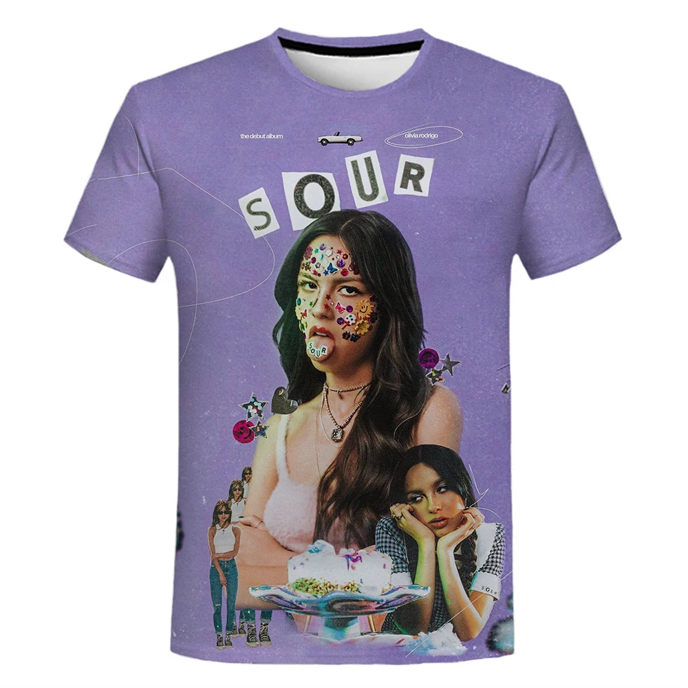 Oli-via Rod-rigo Sour New Album Printed 3D T Shirt Casual Short Sleeve Harajuku Streetwear Oversized T-shirt For Fans
Oli-via Rod-rigo Sour New Album Printed 3D T Shirt Casual Short Sleeve Harajuku Streetwear Oversized T-shirt For Fans