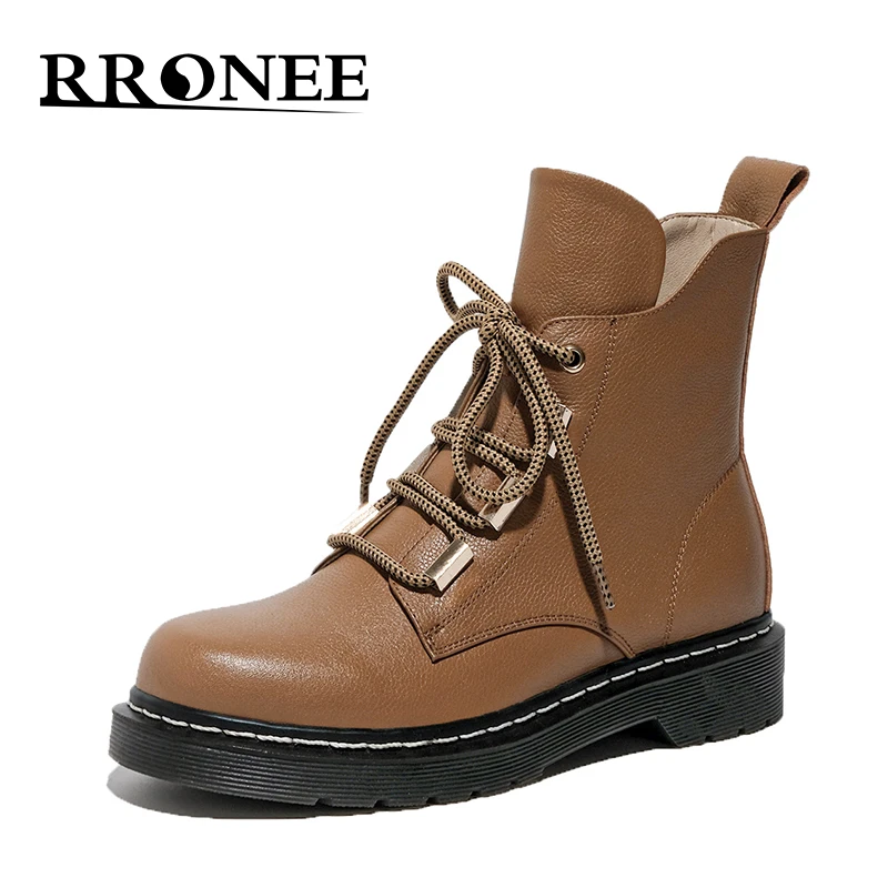Women's booties 2021 new autumn/winter plush cowhide leather Martin boots with thick soles and round top
Women's booties 2021 new autumn/winter plush cowhide leather Martin boots with thick soles and round top