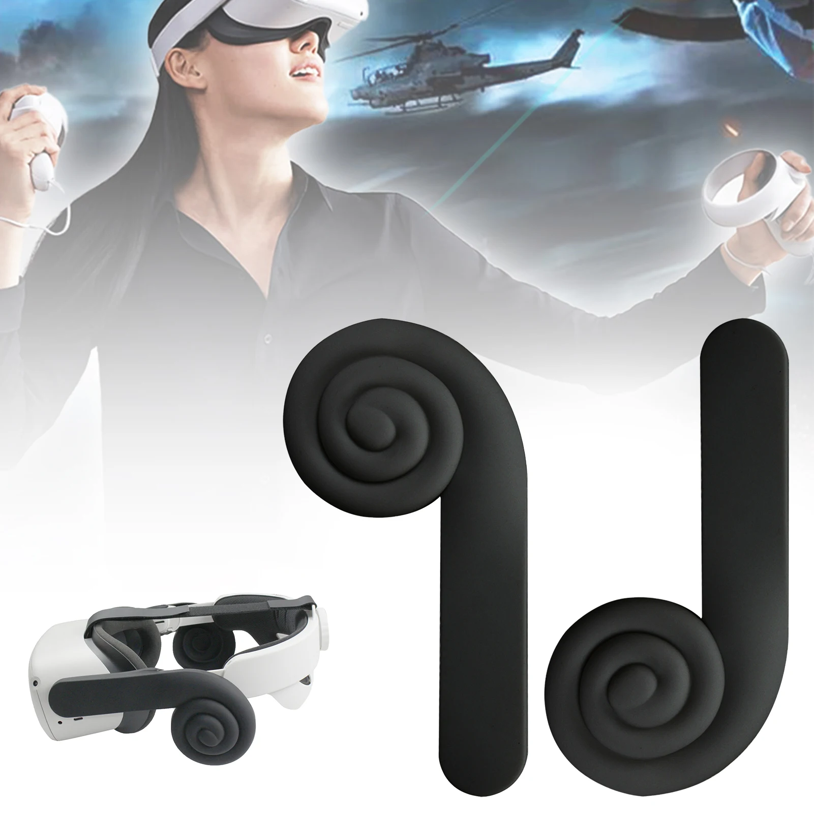 1 Pair Silicone Ear Muffs Headset Sound Collector for Quest 2 VR Enhancing Sound Solution For Quest 2 Silicone Earmuffs Hot Sale
1 Pair Silicone Ear Muffs Headset Sound Collector for Quest 2 VR Enhancing Sound Solution For Quest 2 Silicone Earmuffs Hot Sale