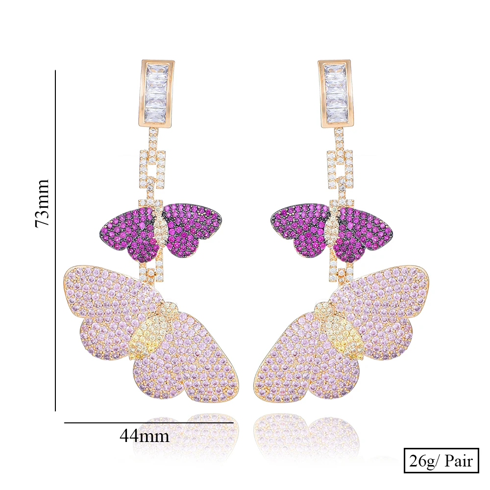 KellyBola Exclusive Full Shinning CZ Big Butterfly Wing Pendant Earrings for Women Super Party Jewelry GIFT Wedding Earrings
KellyBola Exclusive Full Shinning CZ Big Butterfly Wing Pendant Earrings for Women Super Party Jewelry GIFT Wedding Earrings