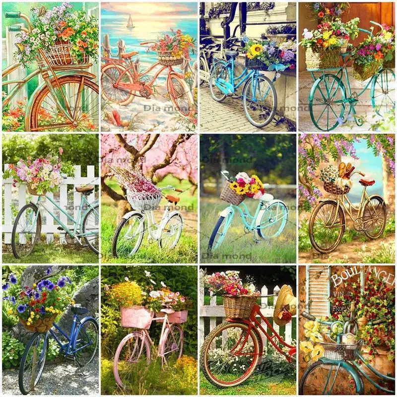 Diamond Painting Flowers and Bicycle Cross Stitch Rhinestones Handmade Diamond Embroidery Landscape Mosaic Home Decoration
Diamond Painting Flowers and Bicycle Cross Stitch Rhinestones Handmade Diamond Embroidery Landscape Mosaic Home Decoration