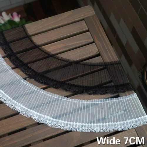 7CM Wide Mesh Pleated Black White Soft Mesh Lace Collar Sleeves Edge Trim Stitching Wedding Veil Decoration Clothing Accessories
7CM Wide Mesh Pleated Black White Soft Mesh Lace Collar Sleeves Edge Trim Stitching Wedding Veil Decoration Clothing Accessories