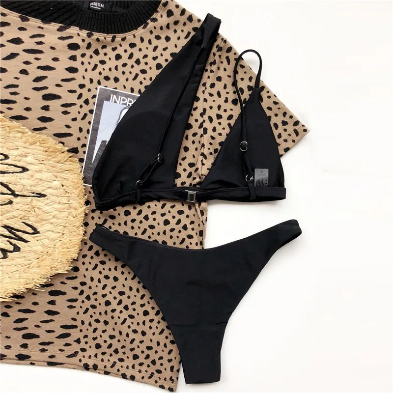 Summer Ladies Sexy Bikini Low Waist One Shoulder Swimwear Swimsuit Women Wire Free Solid Color Bikini 
Summer Ladies Sexy Bikini Low Waist One Shoulder Swimwear Swimsuit Women Wire Free Solid Color Bikini