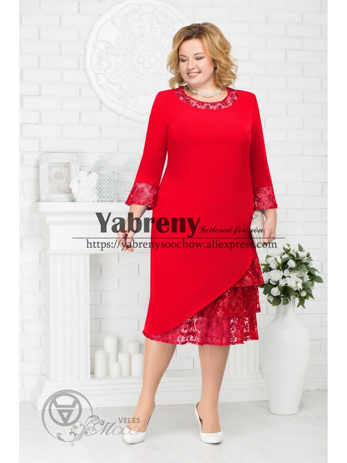 New Arrival Mother Of the Bride Dresses With Lace Red 
New Arrival Mother Of the Bride Dresses With Lace Red