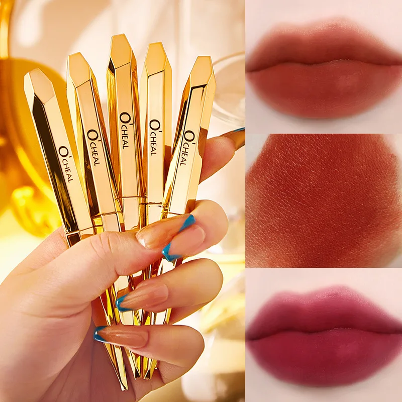 Lipstick Matte Velvet Waterproof Non-fading Non-stick Cup Small Gold Tube Lipstick Long-lasting Matte Easy To Color Non-stickCup
Lipstick Matte Velvet Waterproof Non-fading Non-stick Cup Small Gold Tube Lipstick Long-lasting Matte Easy To Color Non-stickCup