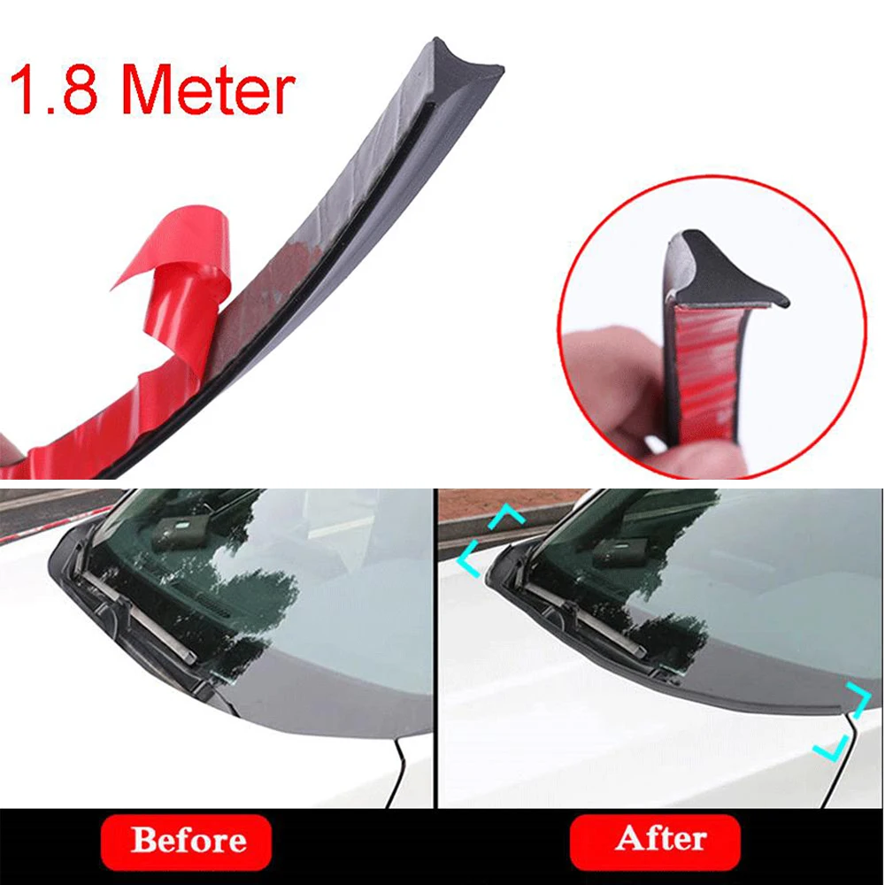 Auto Seal Strip Moulding Wind Deflector Universal Black 1.8M Rubber Car Front Parts
Auto Seal Strip Moulding Wind Deflector Universal Black 1.8M Rubber Car Front Parts
