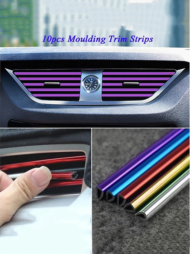 10Pcs/set 20cm Universal Car Air Conditioner Outlet Decorative U Shape Moulding Trim Strips Decor DIY Car Styling Accessories
10Pcs/set 20cm Universal Car Air Conditioner Outlet Decorative U Shape Moulding Trim Strips Decor DIY Car Styling Accessories