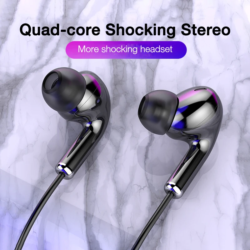 Quad-core Mobile Wired Headphones Bass 3.5mm Stereo Phone Earphone Earbuds Sport Wire Headset Mic Music Untuned Headphones
Quad-core Mobile Wired Headphones Bass 3.5mm Stereo Phone Earphone Earbuds Sport Wire Headset Mic Music Untuned Headphones
