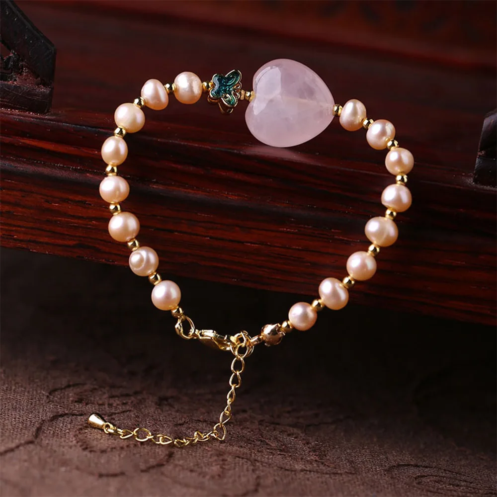 Freshwater Pearl Bracelet Female Pink Crystal Pendant Korean Bracelet Adjustable Cloisonne Butterfly Accessories Bracelet Gift
Freshwater Pearl Bracelet Female Pink Crystal Pendant Korean Bracelet Adjustable Cloisonne Butterfly Accessories Bracelet Gift