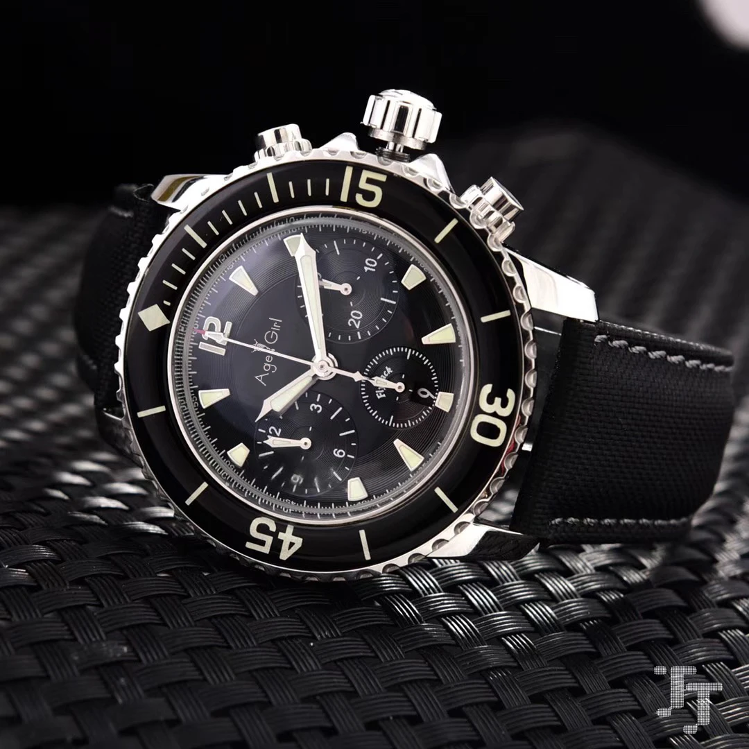 Classic New Men Stainless Steel Quartz Chronograph Flyback Nylon Leather Black Blue Ceramic Bezel Limited Watch Silver Rose Gold
Classic New Men Stainless Steel Quartz Chronograph Flyback Nylon Leather Black Blue Ceramic Bezel Limited Watch Silver Rose Gold