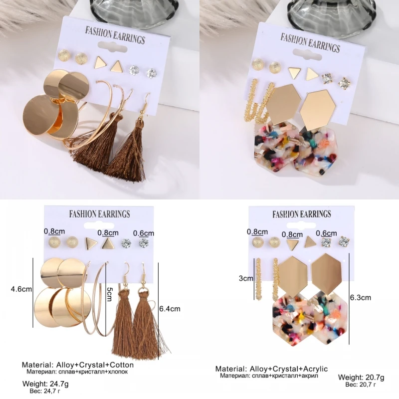 FNIO Women Earrings Set Gold Metal Acrylic Tassel Earrings 2020 Earings Fashion Jewelry Bohemian Leopard Crystal Pearl Ear Rings
FNIO Women Earrings Set Gold Metal Acrylic Tassel Earrings 2020 Earings Fashion Jewelry Bohemian Leopard Crystal Pearl Ear Rings
