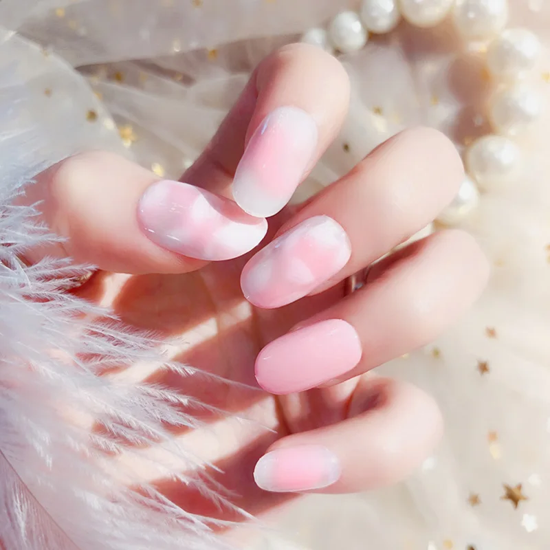 2019 New Nail Products Finished Nail Patch Moderate-length Girl's Petals Light Pink Gradient Color Round Head Nail Patch
2019 New Nail Products Finished Nail Patch Moderate-length Girl's Petals Light Pink Gradient Color Round Head Nail Patch