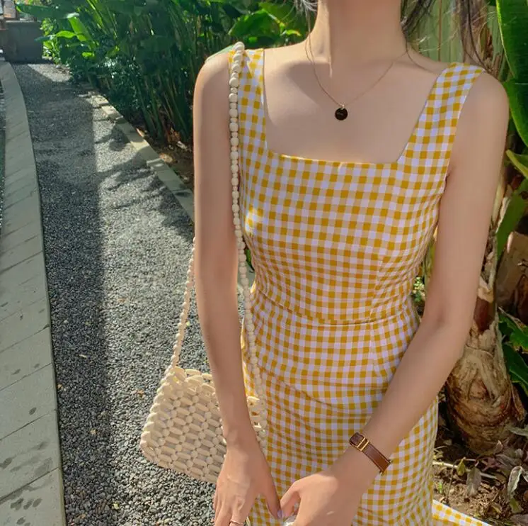 Plaid Bodycon Women Dress Summer Long Vestidos Yellow Robe Longue Femme Sukienki Sommerkleid Casual Sundress Jurken
Plaid Bodycon Women Dress Summer Long Vestidos Yellow Robe Longue Femme Sukienki Sommerkleid Casual Sundress Jurken