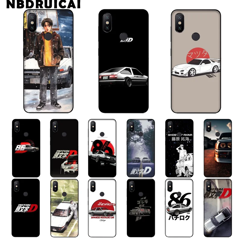 NBDRUICAI INITIAL D AE86 высококачественный силиконовый чехол для телефона Xiaomi 8 9 se 5X Redmi 6pro