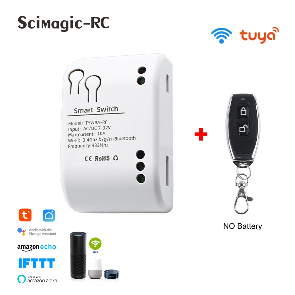 1CH Tuya Wifi Smart Switch Relay Rele Module 12V 24V Switch AC DC 7V to 32V WIFI RF Receiver Timer Smart Life APP Remote Control
1CH Tuya Wifi Smart Switch Relay Rele Module 12V 24V Switch AC DC 7V to 32V WIFI RF Receiver Timer Smart Life APP Remote Control