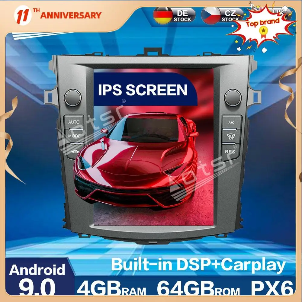 Aotsr Tesla Style PX6 Android 9.0 64G Car Radio Player GPS Navigation Auto Stereo Multimedia Play For Toyota Corolla 2006 - 2013
Aotsr Tesla Style PX6 Android 9.0 64G Car Radio Player GPS Navigation Auto Stereo Multimedia Play For Toyota Corolla 2006 - 2013
