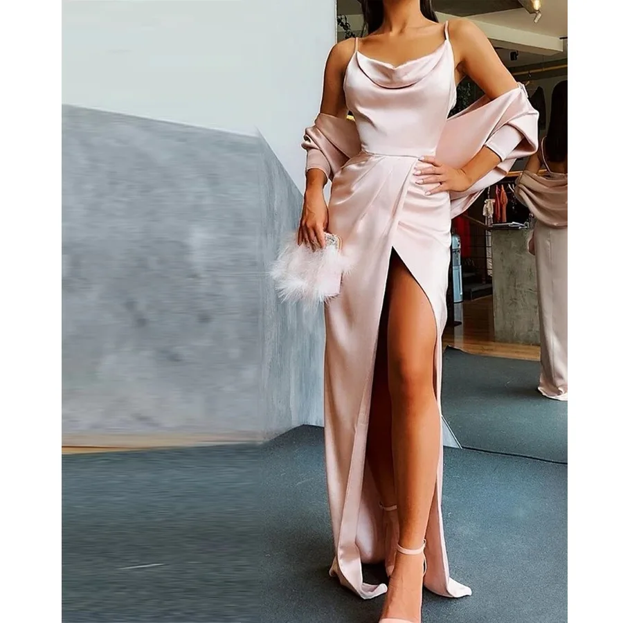 Backless Sexy Strap Split Summer Dress Women Elastic Long Dresses Sleeveless Camisole Clubwear Evening Party Dress Women's Robe
Backless Sexy Strap Split Summer Dress Women Elastic Long Dresses Sleeveless Camisole Clubwear Evening Party Dress Women's Robe