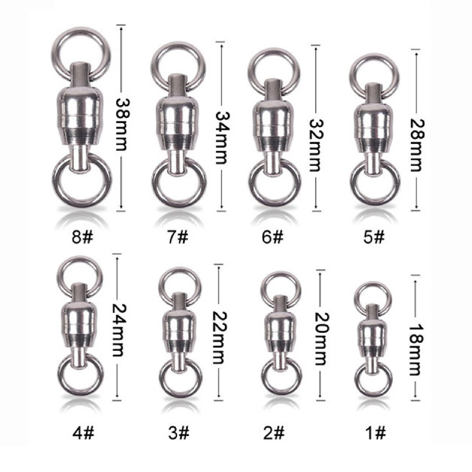 3Pcs Stainless Steel Double Bearing Swivels Saltwater Fishing Double ring Tackle Connector Winter Outdoor Fishing Accessory
3Pcs Stainless Steel Double Bearing Swivels Saltwater Fishing Double ring Tackle Connector Winter Outdoor Fishing Accessory