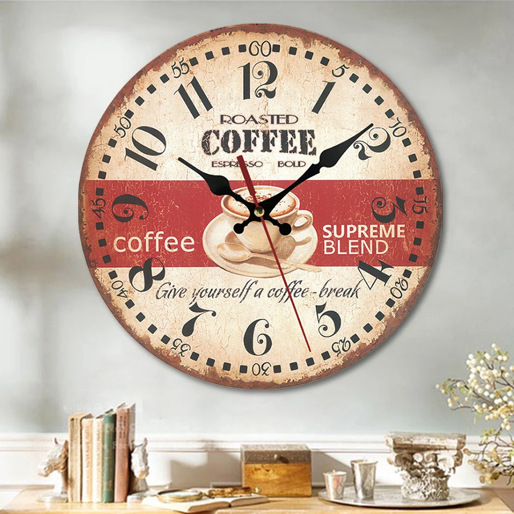 Retro Wooden Wall Hanging Clock Decorative Vintage Handmade Wooden Silent Wall Clock Rustic Chic Decor Home Creative Decoration
Retro Wooden Wall Hanging Clock Decorative Vintage Handmade Wooden Silent Wall Clock Rustic Chic Decor Home Creative Decoration