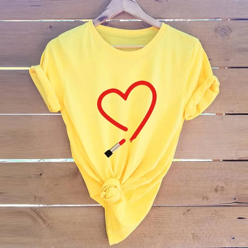 2020 Plus Size S-5XL Love lipstick Print TShirt Women Shirts 100%Cotton O Neck Short Sleeve Summer T Shirt Tops Women T-shirt
2020 Plus Size S-5XL Love lipstick Print TShirt Women Shirts 100%Cotton O Neck Short Sleeve Summer T Shirt Tops Women T-shirt