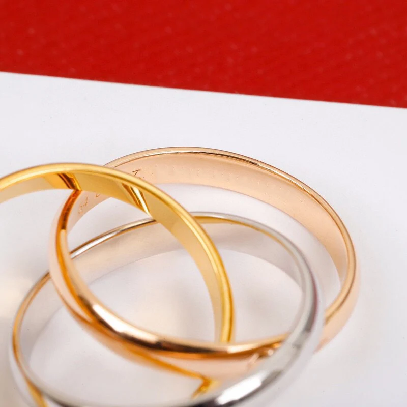Fashion Luxury Brand Three Circles Intertwined Trinity Multicolor Ring Original Couple Ring High Quality Boutique Jewelry
Fashion Luxury Brand Three Circles Intertwined Trinity Multicolor Ring Original Couple Ring High Quality Boutique Jewelry