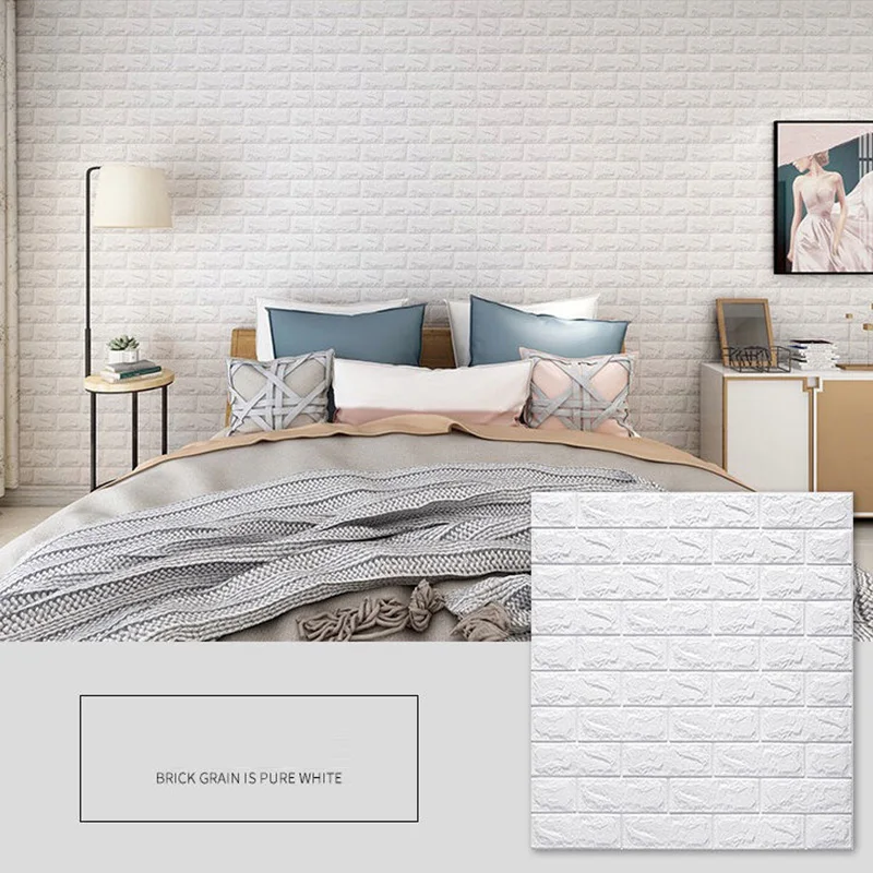 Soft PE Foam 3D Brick Wallpapers Self Adhesive Panel for Living Room Bedroom Kitchen Wall Decor Waterproof DIY Stickers
Soft PE Foam 3D Brick Wallpapers Self Adhesive Panel for Living Room Bedroom Kitchen Wall Decor Waterproof DIY Stickers