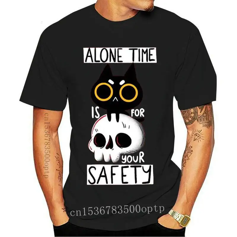 New My Alone Time Is For Your Safety T Shirt Quote Black Cute Cat Skull Novelty Funny 100% Cotton Short Sleeve
New My Alone Time Is For Your Safety T Shirt Quote Black Cute Cat Skull Novelty Funny 100% Cotton Short Sleeve