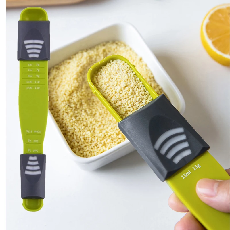 Adjustable Kitchen Scale Liquid Powder Measure Cup Metering Spoon Double Head Measuring Spoon for Cooking Seasoning Scale
Adjustable Kitchen Scale Liquid Powder Measure Cup Metering Spoon Double Head Measuring Spoon for Cooking Seasoning Scale