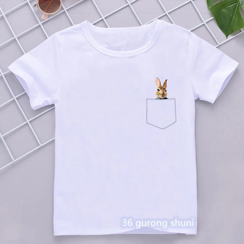 Pocket Rabbit Animal Clothes Cartoon Print T Shirts Boys And Girls T-Shirt Kawaii Funny Kids T Shirt Summer Tops Harajuku
Pocket Rabbit Animal Clothes Cartoon Print T Shirts Boys And Girls T-Shirt Kawaii Funny Kids T Shirt Summer Tops Harajuku