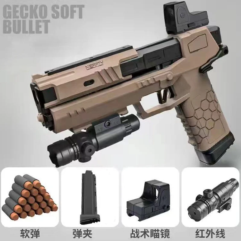 2021 Nylon Gecko Airsoft Launcher Pistol Soft Bullet Toy Gun Outdoor Game Manual Air Pneumatic Gun Pistola For Kids
2021 Nylon Gecko Airsoft Launcher Pistol Soft Bullet Toy Gun Outdoor Game Manual Air Pneumatic Gun Pistola For Kids