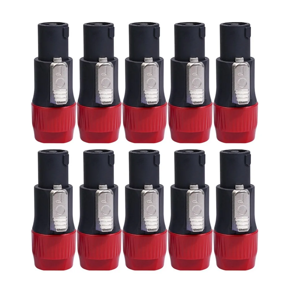 10pcs NL4FC Speaker Connectors 4 Pin Male Audio Ohm Plug Adapter High-Strength ABS Shell Nickel-Plated Copper Pins 68.5x29.5mm
10pcs NL4FC Speaker Connectors 4 Pin Male Audio Ohm Plug Adapter High-Strength ABS Shell Nickel-Plated Copper Pins 68.5x29.5mm
