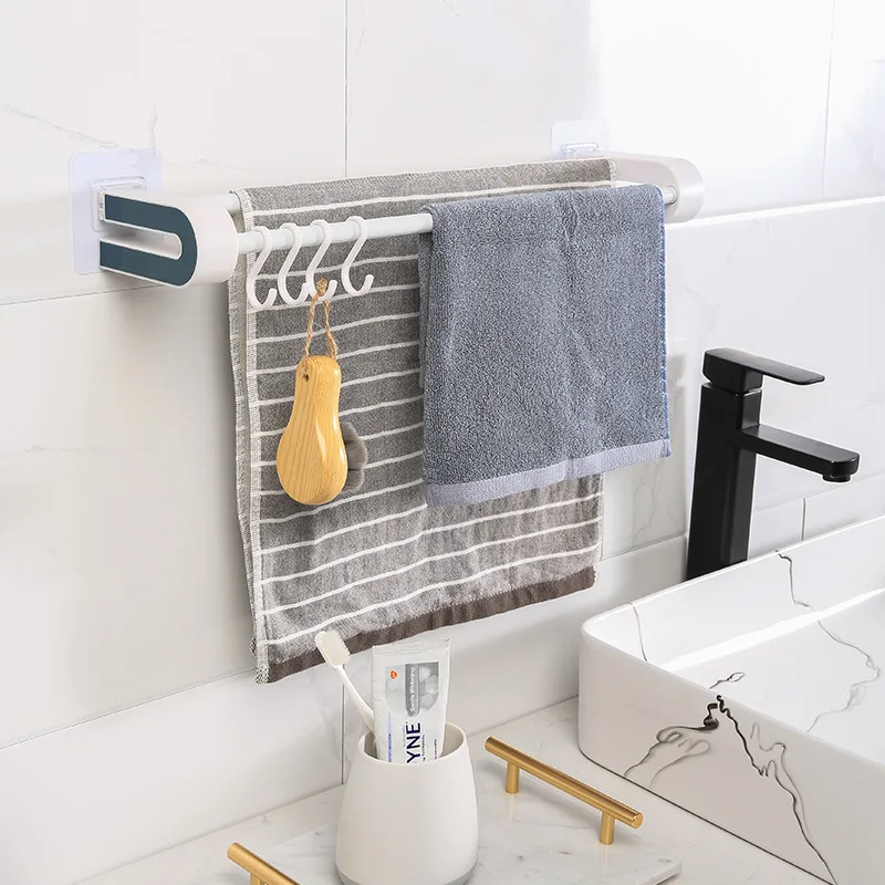 1Pcs Self Adhesive Towel Rack Hanger Wall Mounted Towel Rack Bathroom Towel Rack Simple Household Double Bar Storage Rack
1Pcs Self Adhesive Towel Rack Hanger Wall Mounted Towel Rack Bathroom Towel Rack Simple Household Double Bar Storage Rack