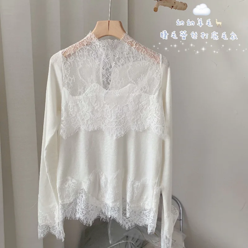 Winter Handmade Lace Alpaca Knit Small Sweater Women Winter Wear Bottoming Shirt Slim Fashion Slim Top
Winter Handmade Lace Alpaca Knit Small Sweater Women Winter Wear Bottoming Shirt Slim Fashion Slim Top