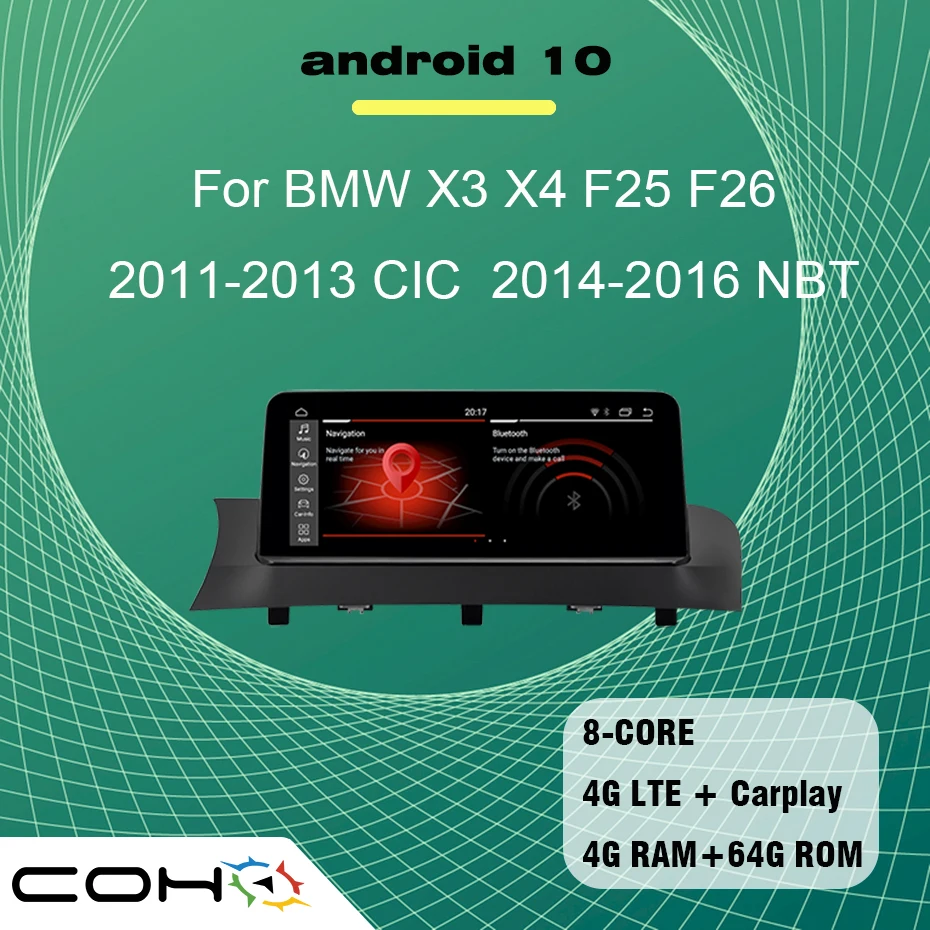 10.25'' Android 10 8-core 4G+64G GPS Navigation Multimedia player car radio For BMW X3 X4 F25 F26 2011-2016
10.25'' Android 10 8-core 4G+64G GPS Navigation Multimedia player car radio For BMW X3 X4 F25 F26 2011-2016