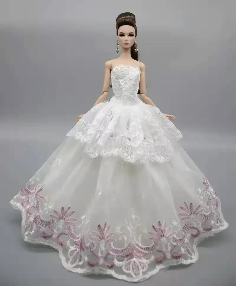 1:6 Classic White Purple Floral Wedding Party Gown For Barbie Doll Clothes Off Shoulder Princess Dolls Dress 30cm Doll Accessory
1:6 Classic White Purple Floral Wedding Party Gown For Barbie Doll Clothes Off Shoulder Princess Dolls Dress 30cm Doll Accessory