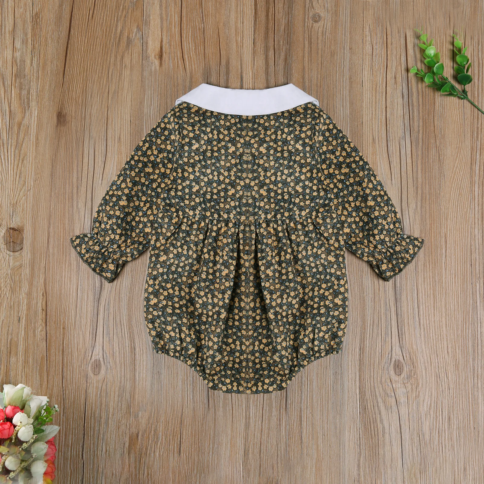 Spring Sweet Toddler Girls Romper Floral Top 0-24M Infant Long Sleeve Pleated High Waist Crotch Buttons Jumpsuit Clothes
Spring Sweet Toddler Girls Romper Floral Top 0-24M Infant Long Sleeve Pleated High Waist Crotch Buttons Jumpsuit Clothes