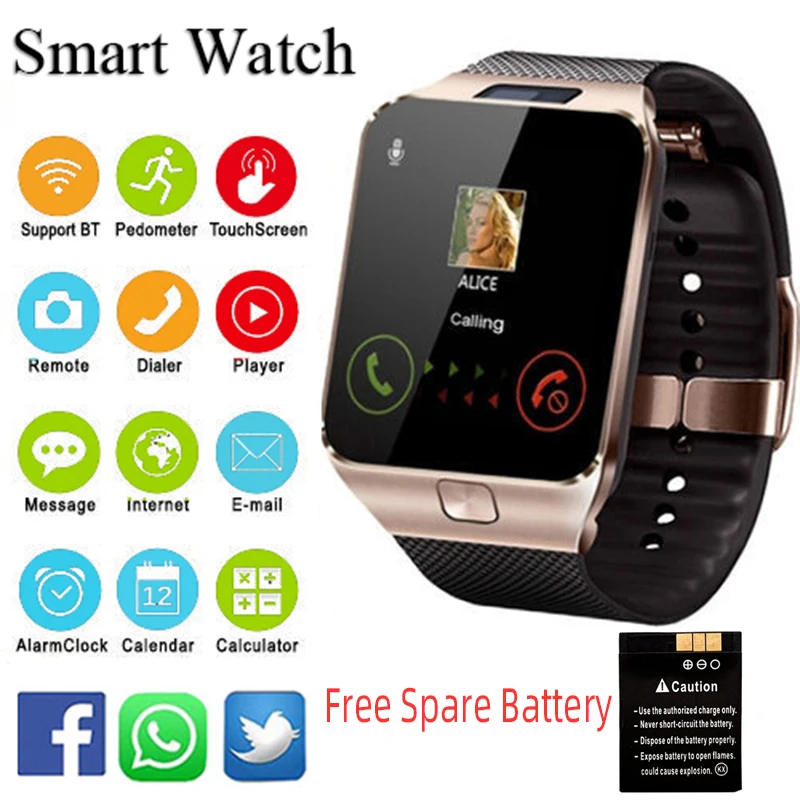 Digital Watch dz 09 Smart Watch Bluetooth Call Sim Card Camera Message Push Whatsapp Sport Pedometer Android Smartwatch Women Me 
Digital Watch dz 09 Smart Watch Bluetooth Call Sim Card Camera Message Push Whatsapp Sport Pedometer Android Smartwatch Women Me